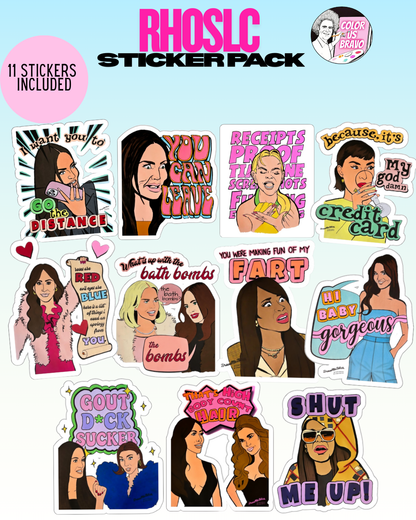 The Best of *RHOSLC* Sticker Pack, Set of 11