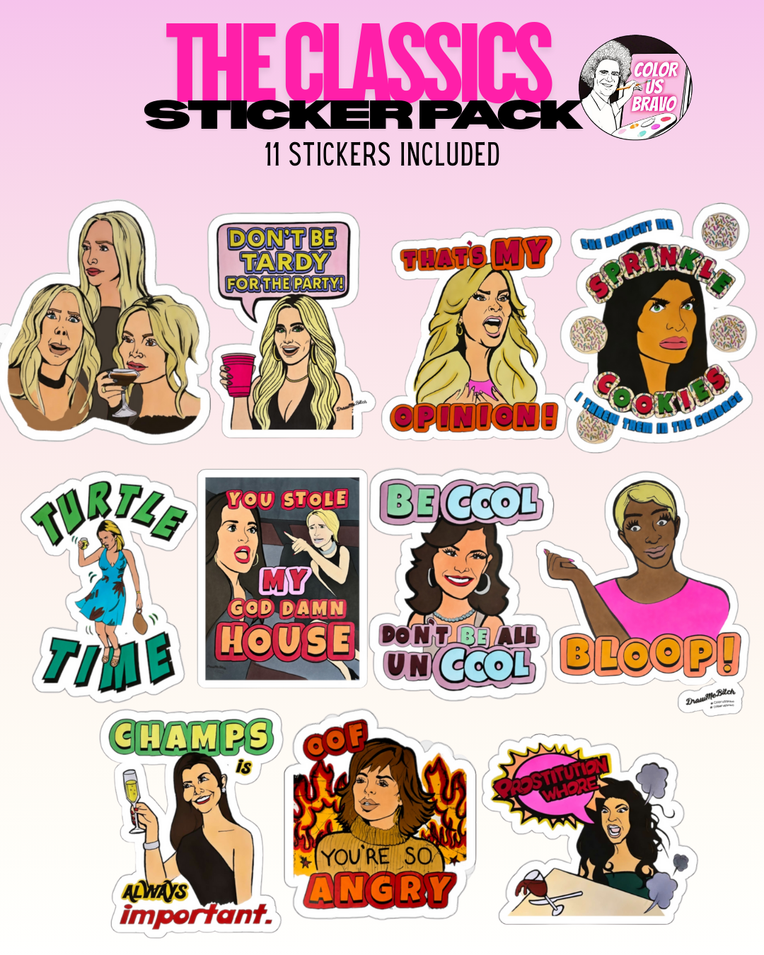 THE CLASSICS Sticker Pack, Set of 11
