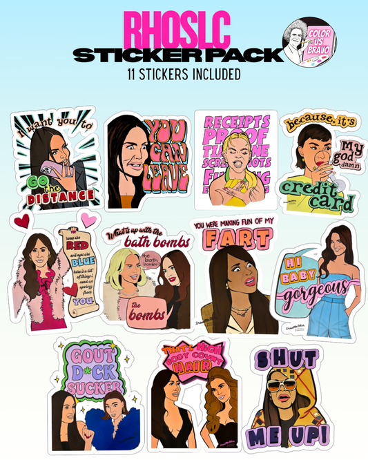 The Best of *RHOSLC* Sticker Pack, Set of 11