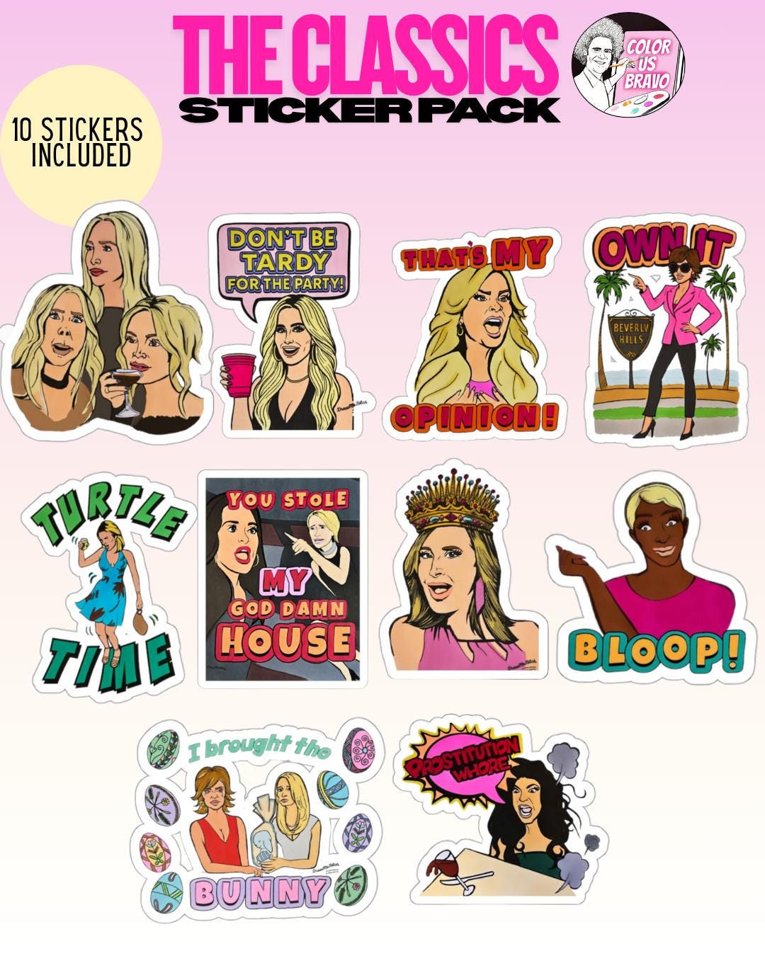 THE CLASSICS Sticker Pack, Set of 10